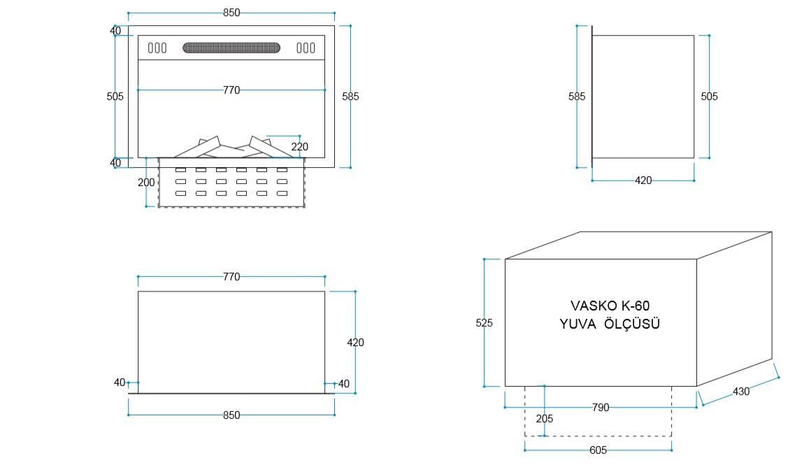 ELEKTİRİKLİ ŞÖMİNE