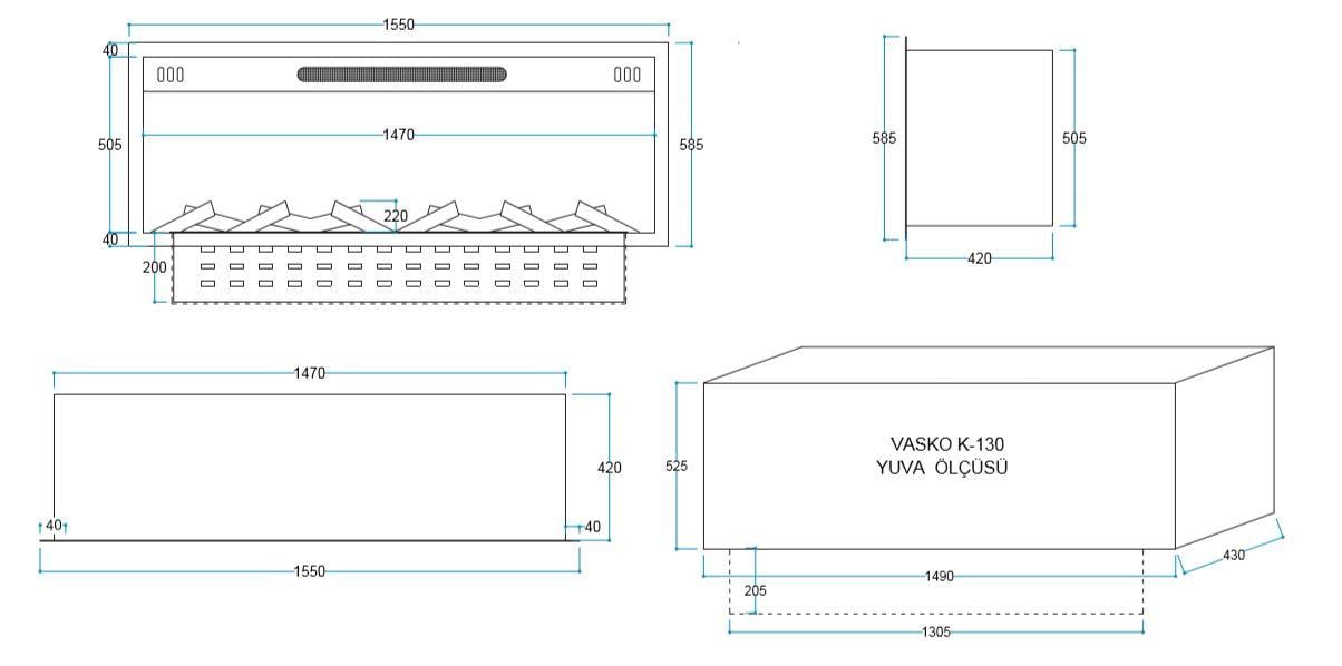 ELEKTİRİKLİ ŞÖMİNE