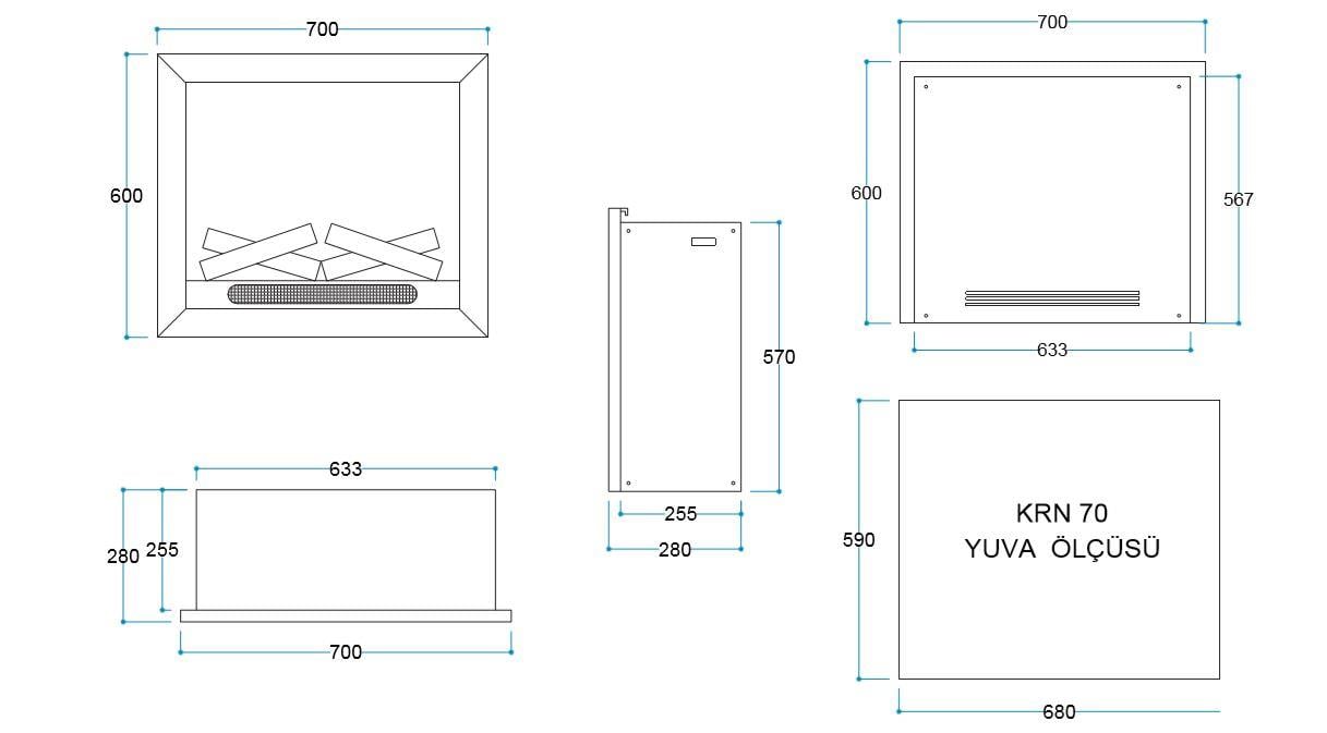 ELEKTİRİKLİ ŞÖMİNE