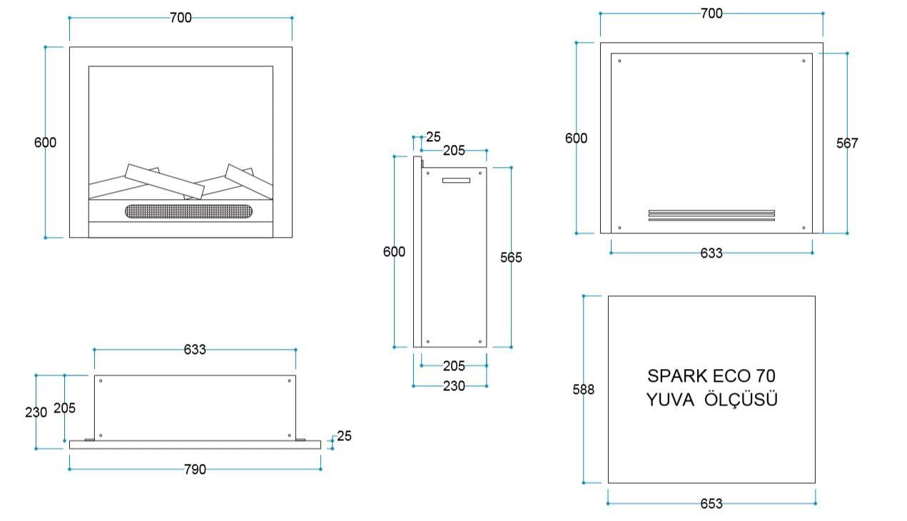ELEKTİRİKLİ ŞÖMİNE