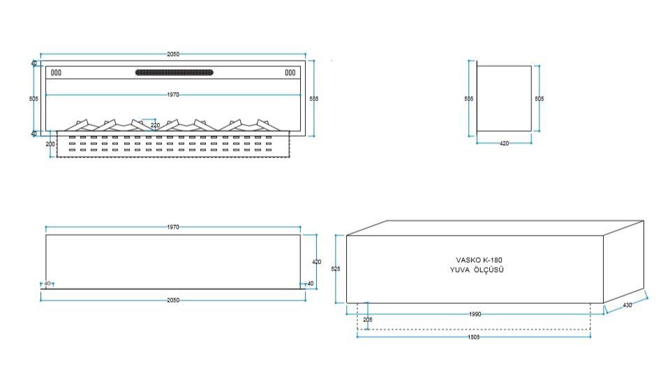 ELEKTİRİKLİ ŞÖMİNE