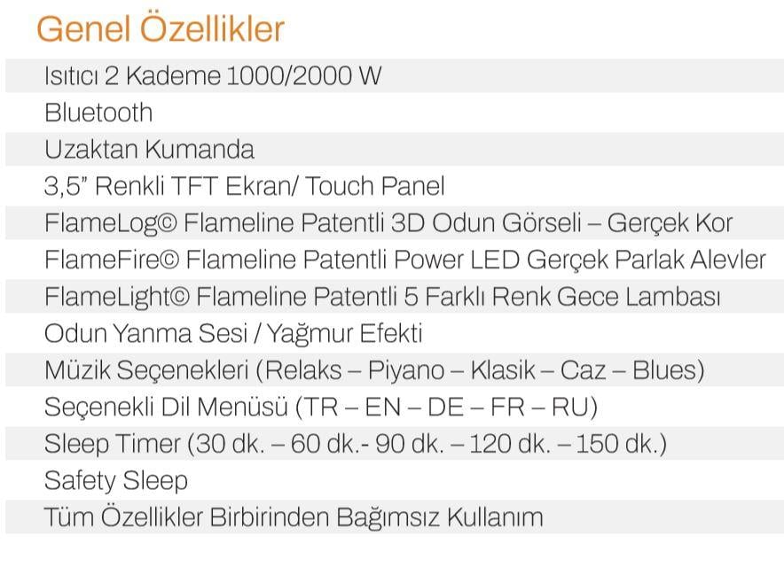 Elektrikli Şömine PAO  ZDT-80
