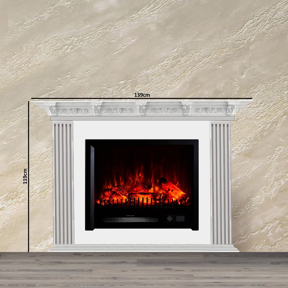 Flower Şömine Dekoru