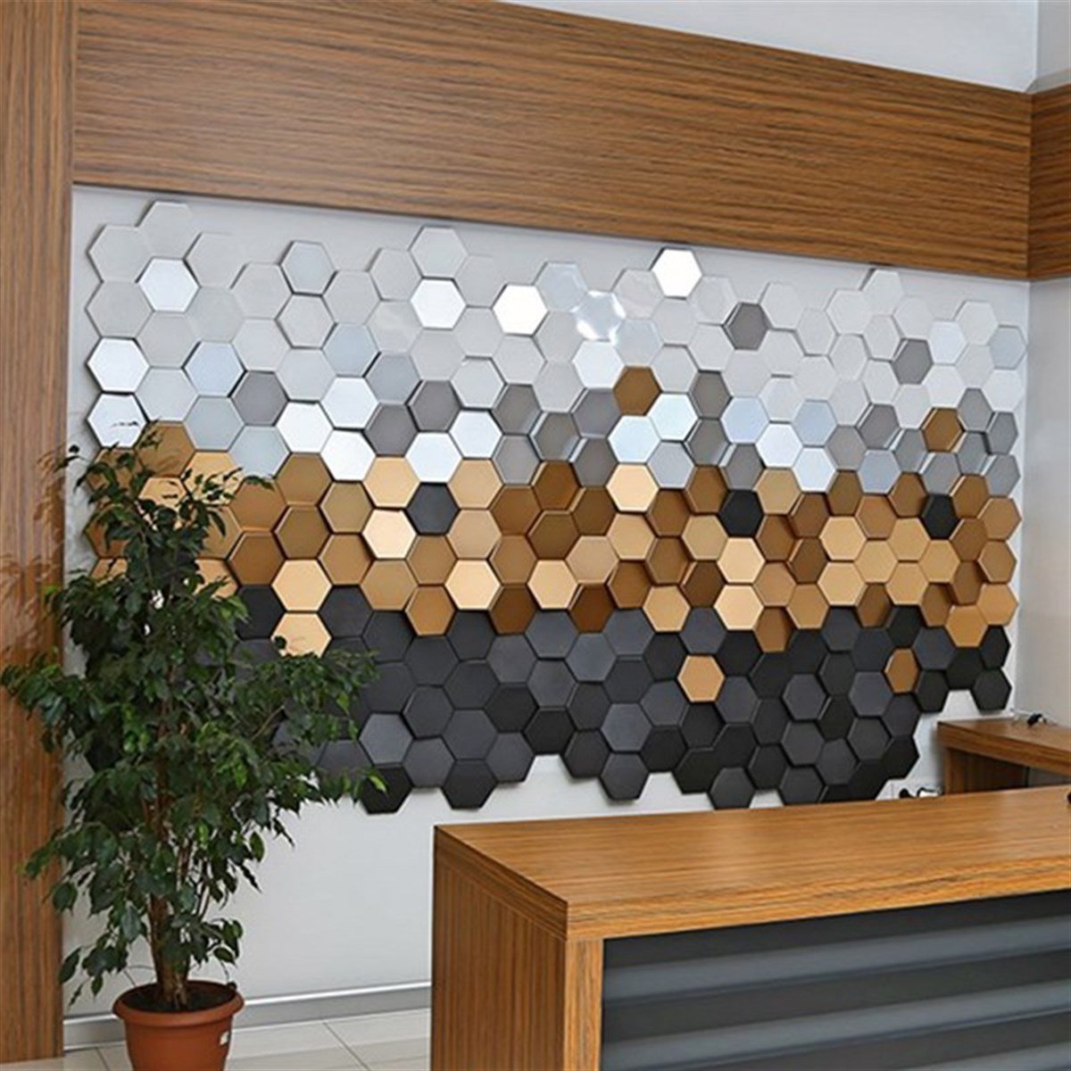 MZK-A Altın Mozaik 3d  Panel