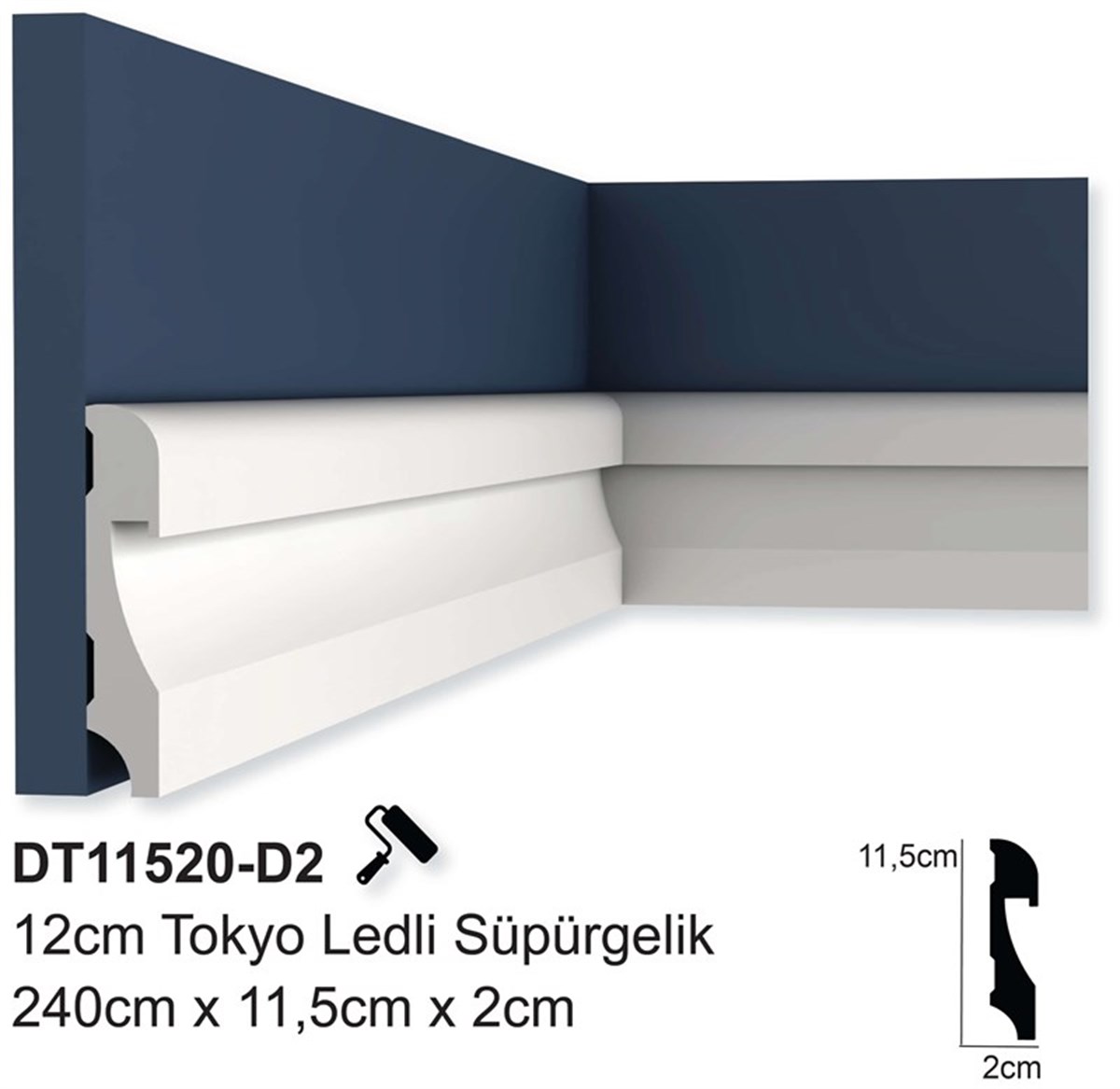 p-11520 Süpürgelik Işıklı Süpürgelik