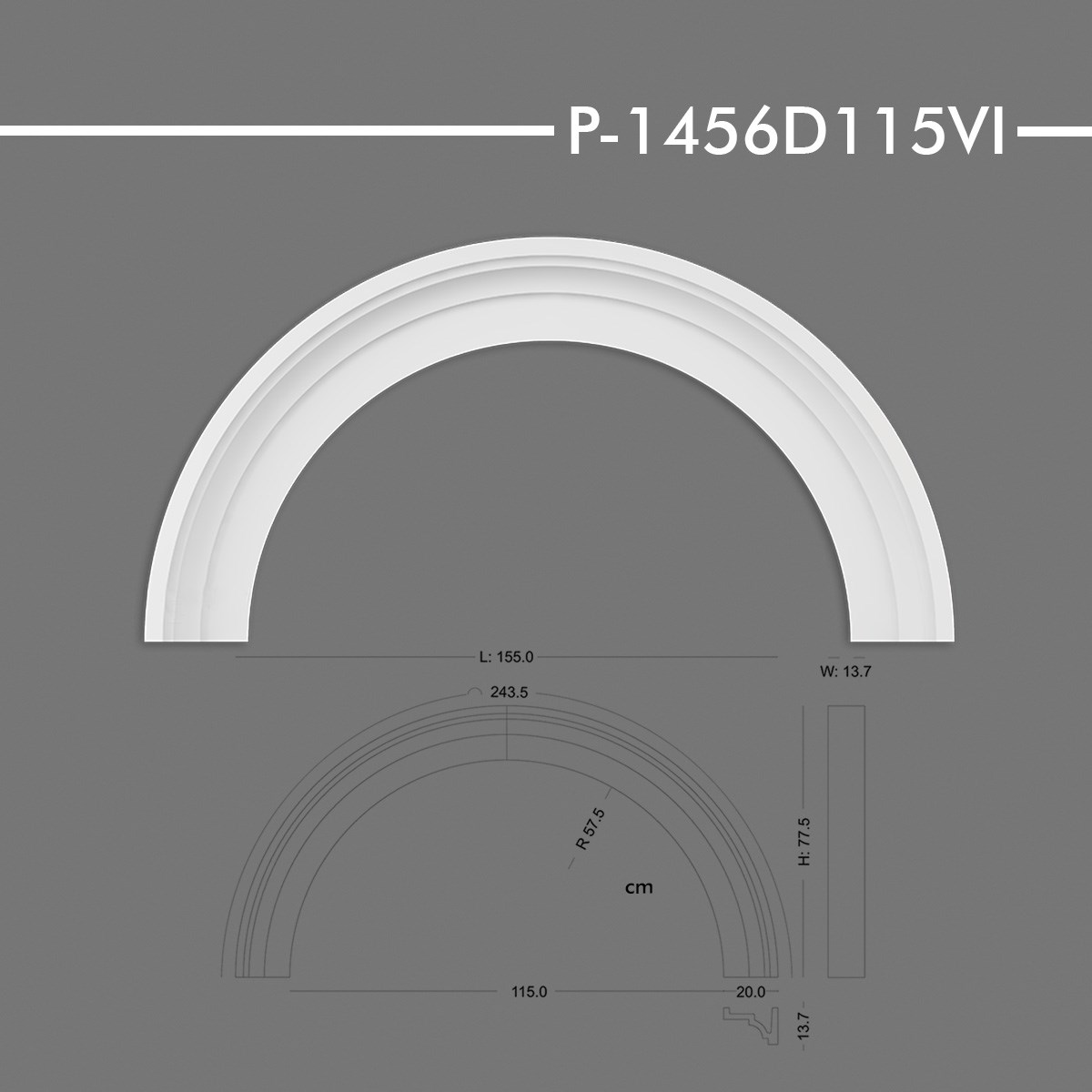 P-1456D115VI Yuvarlak Kavis Kemer