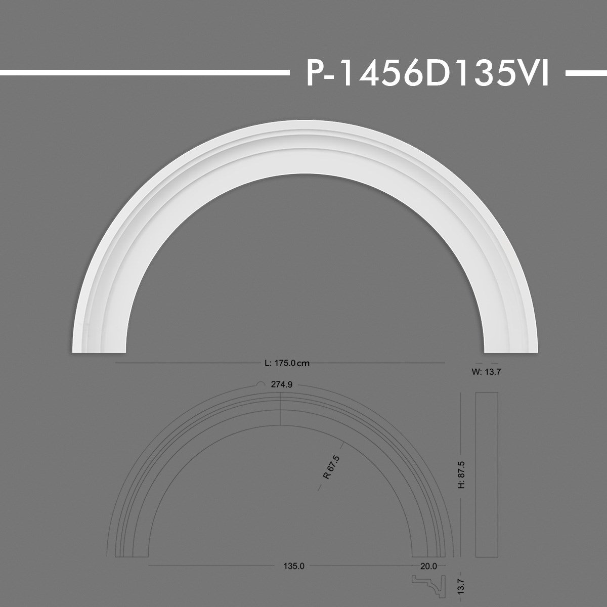 P-1456D135VI Yuvarlak Kavis Kemer