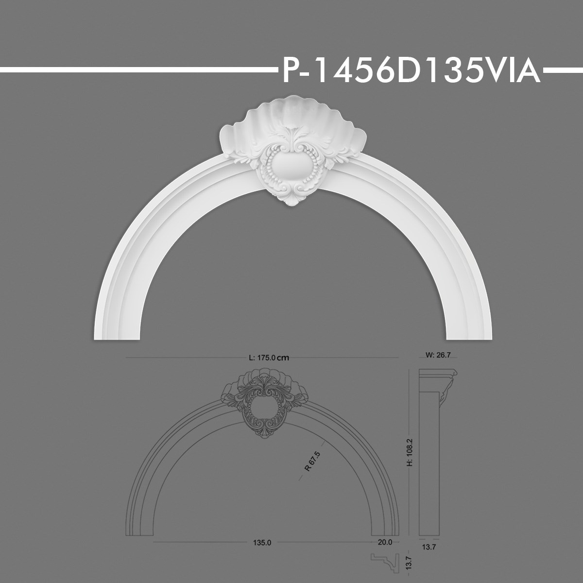 P-1456D135VIA Yuvarlak Kavis Kemer
