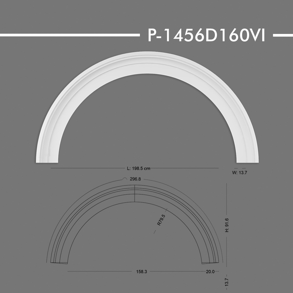 P-1456D160VI Yuvarlak Kavis Kemer