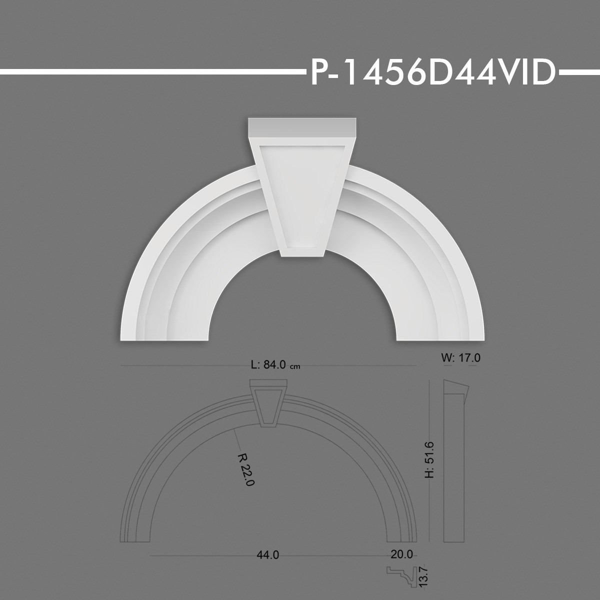 P-1456D44VID Yuvarlak Kavis Kemer