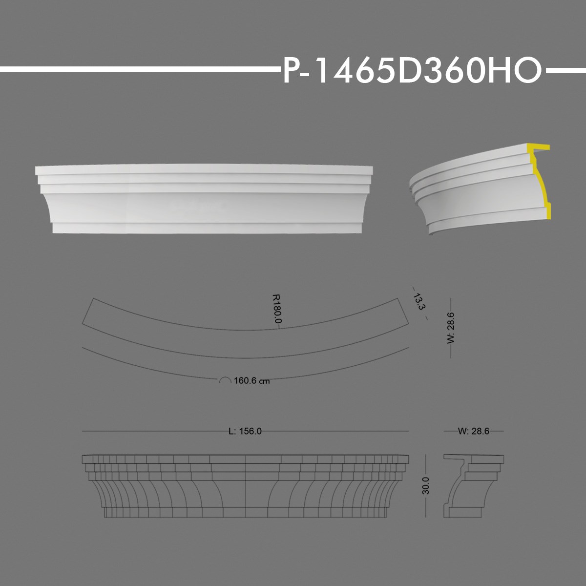 P-1465D360HO Yuvarlak Kavis Kemer