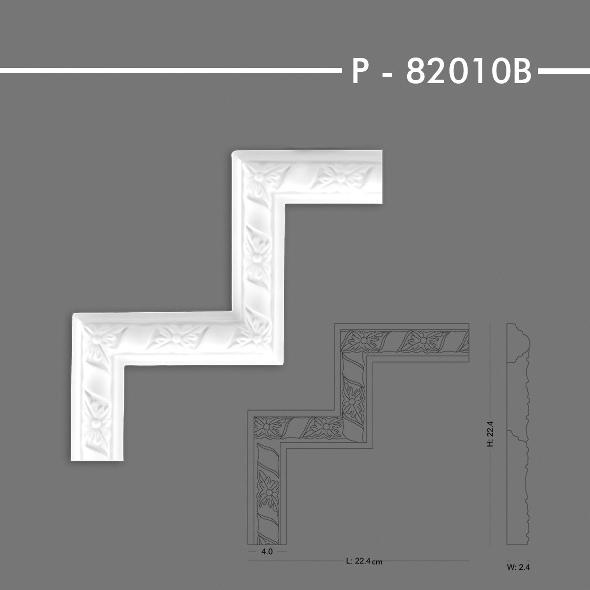 P-82010B Desenli Çıta Köşe