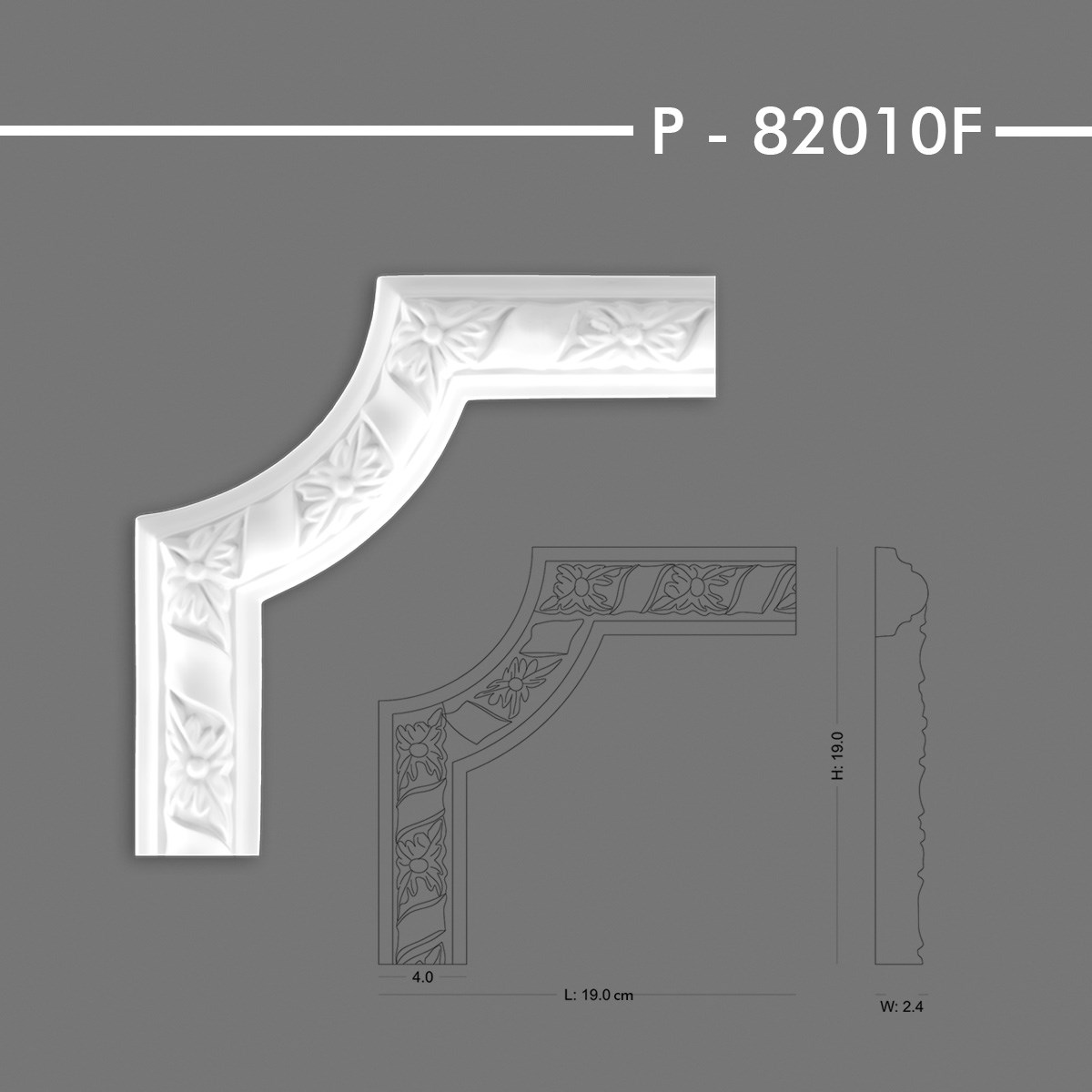 P-82010F Desenli Çıta Köşe