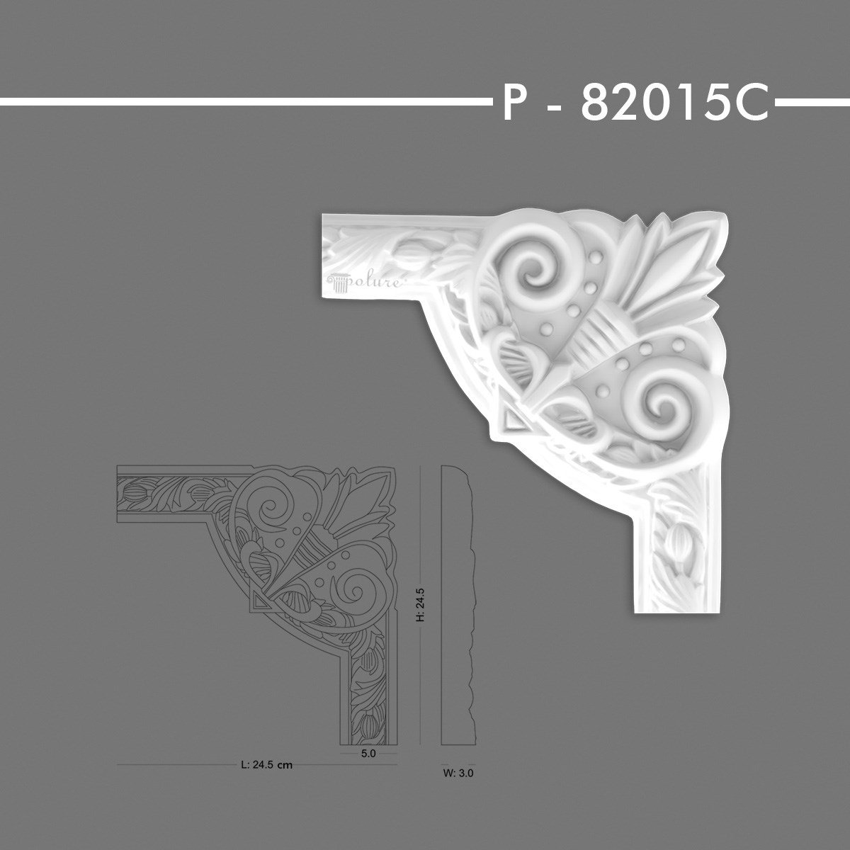 P-82015C Desenli Çıta Köşe