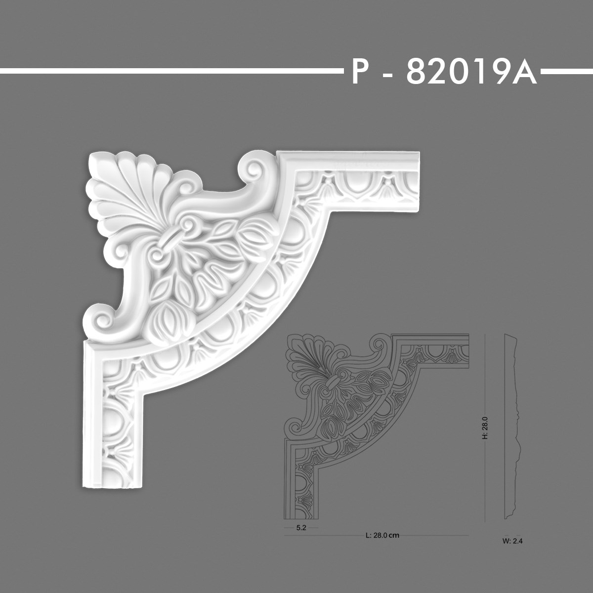 P-82019A Desenli Çıta Köşe