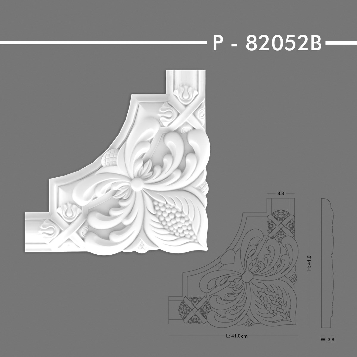 P-82052B Desenli Çıta Köşe