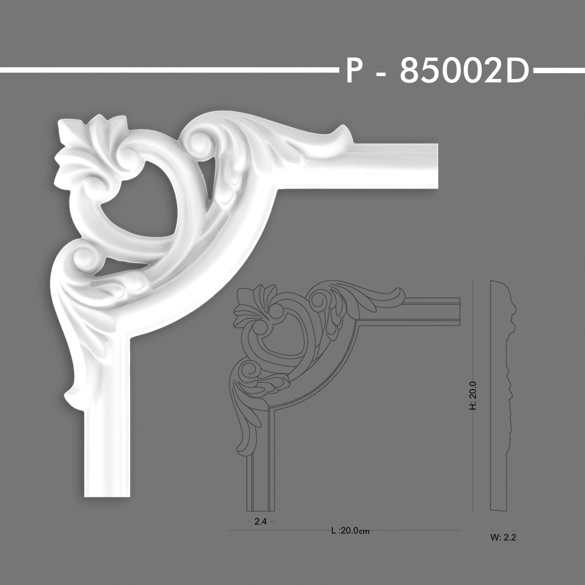 P-85002D Desenli Çıta Köşe