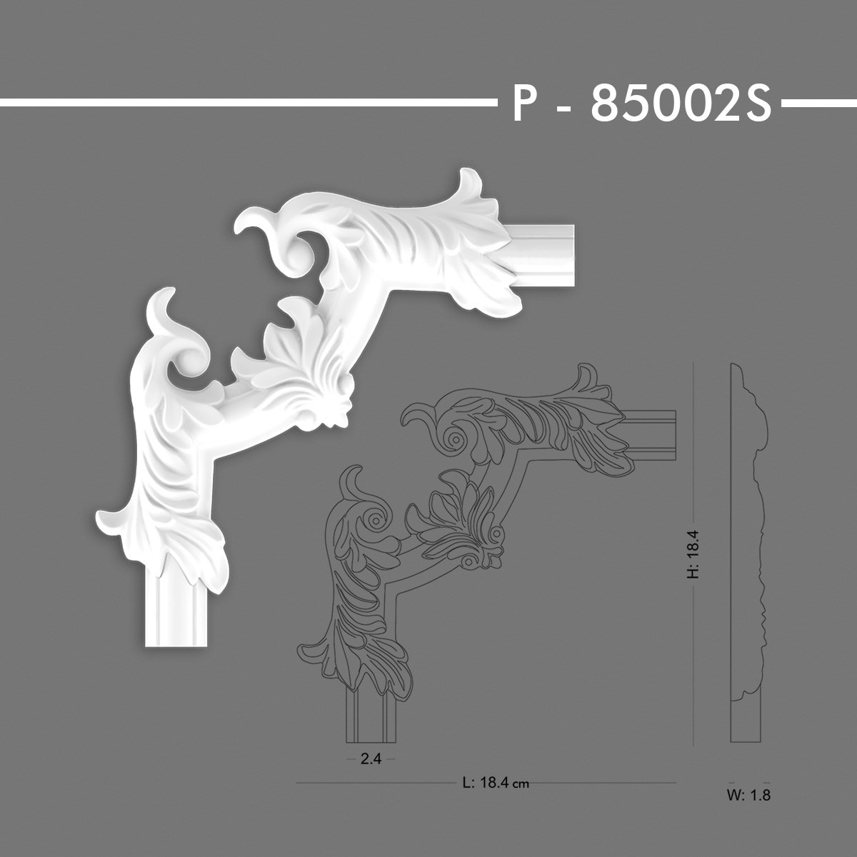 P-85002S Desenli Çıta Köşe
