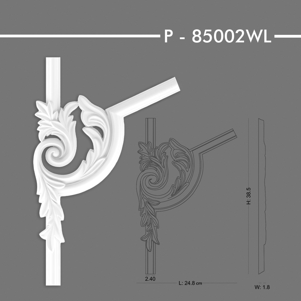 P-85002WL Desenli Çıta Köşe