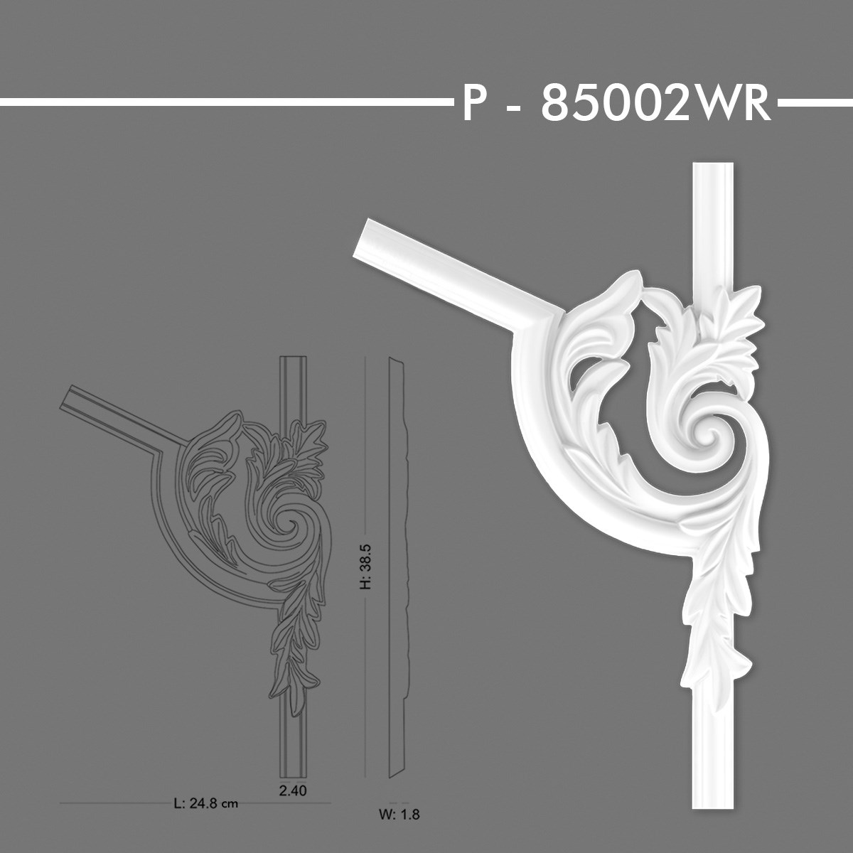 P-85002WR Desenli Çıta Köşe