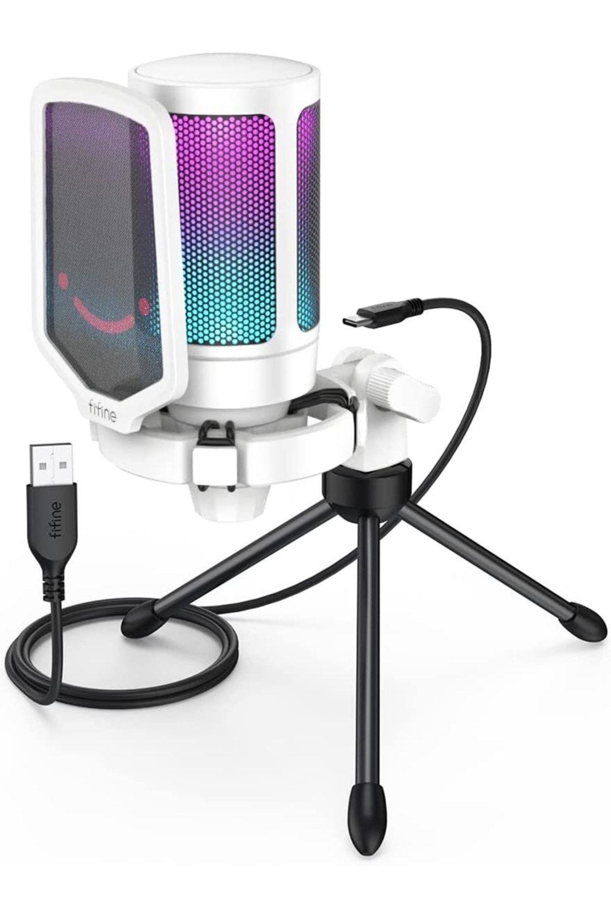 Ampligame A6v Yayıncı Oyuncu Podcast Youtuber Rgb Usb Mikrofon
