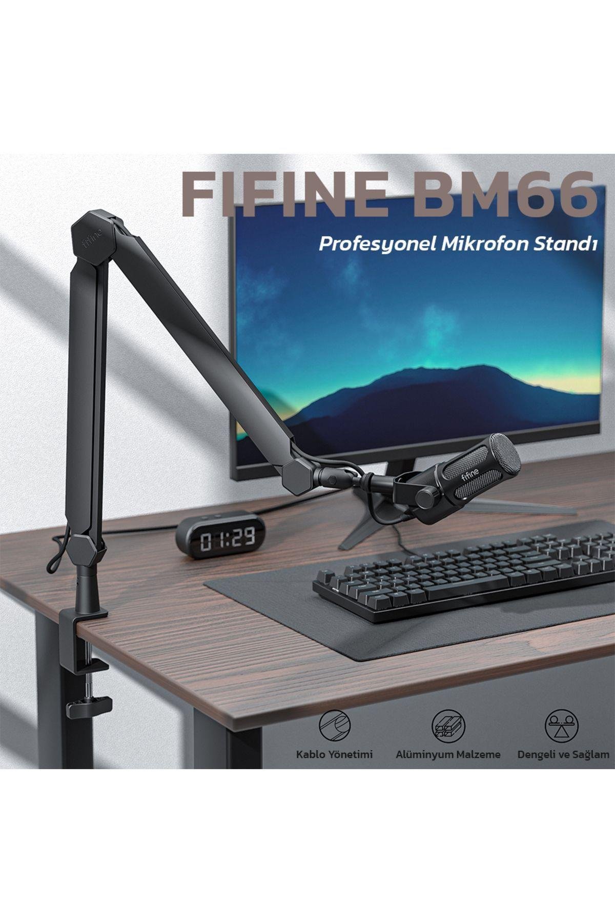 BM66 - Fifine Profesyonel Masaüstü Mikrofon Standı