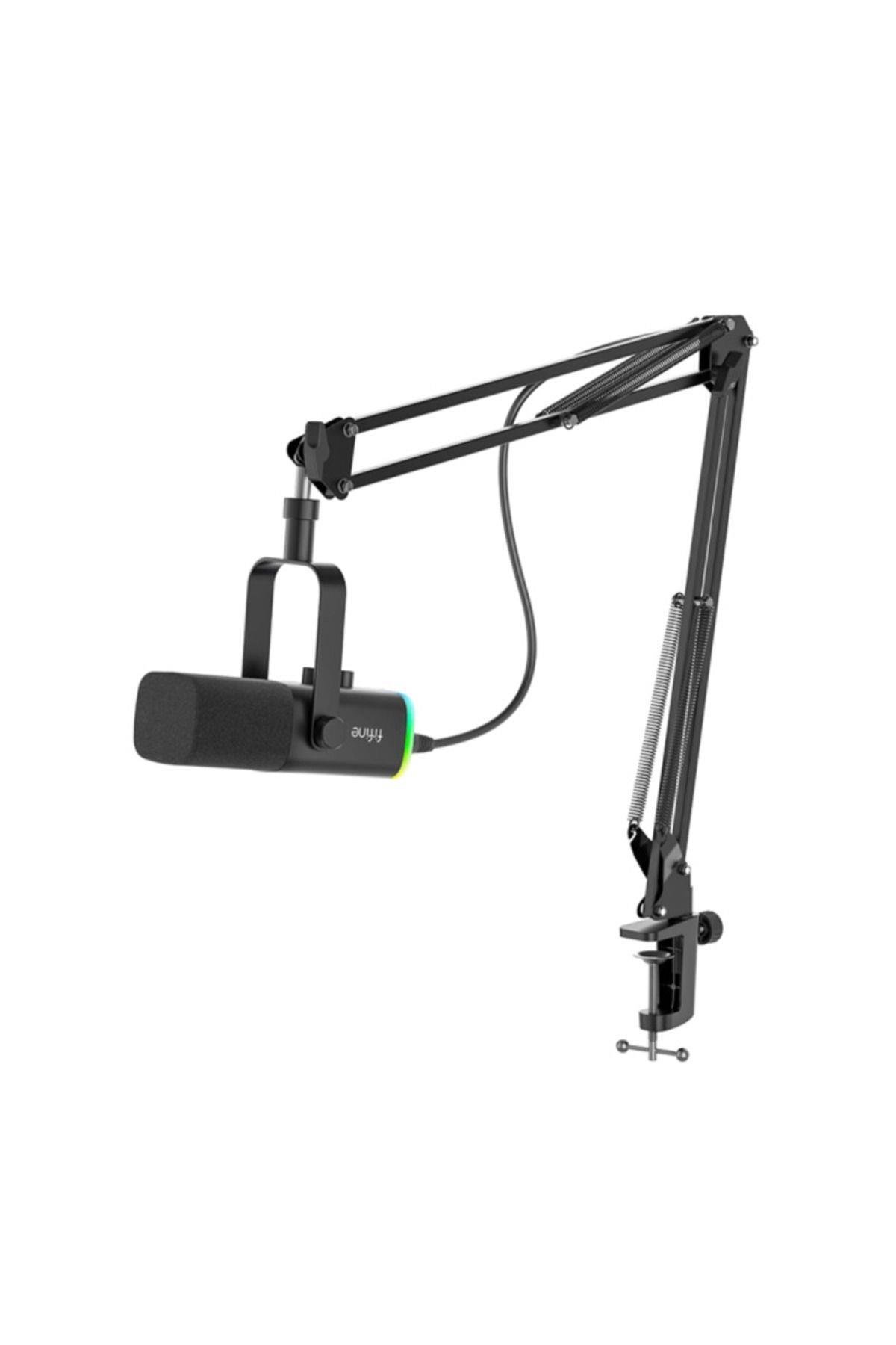 Fifine AM8-T Bilgisayar Oyuncu XLR USB RGB Dinamik Yayıncı Mikrofonu