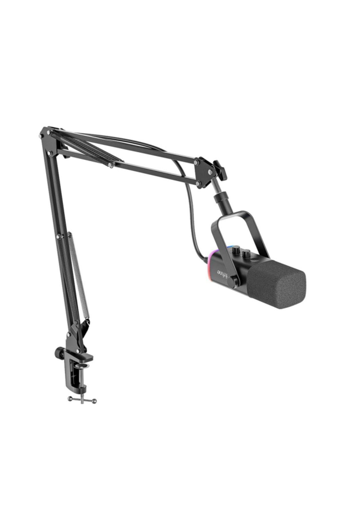 Fifine AM8-T Bilgisayar Oyuncu XLR USB RGB Dinamik Yayıncı Mikrofonu