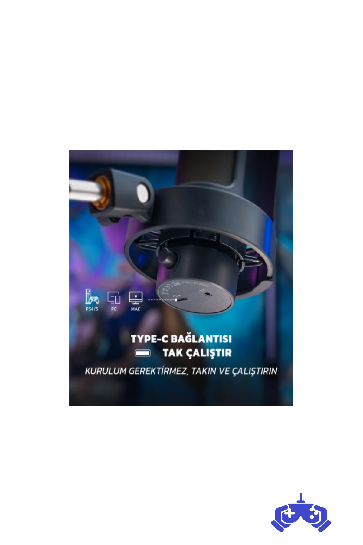 Fifine Ampligame A8T USB Yayıncı Bilgisayar Mikrofonu