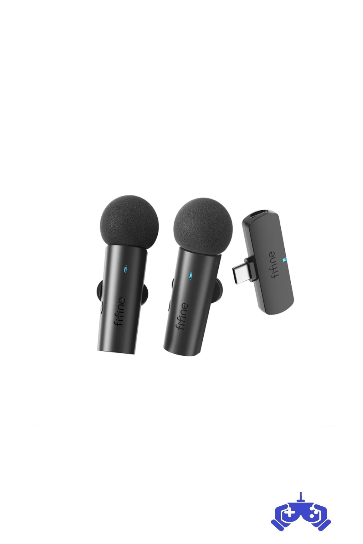 Fifine M8 Kablosuz Yaka Mikrofon Seti - 2 Kişilik Mikrofon Seti