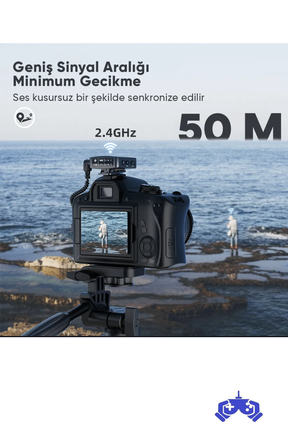 Fifine M9 Kablosuz Yaka Mikrofon Seti - 2 Kişilik Mikrofon Seti