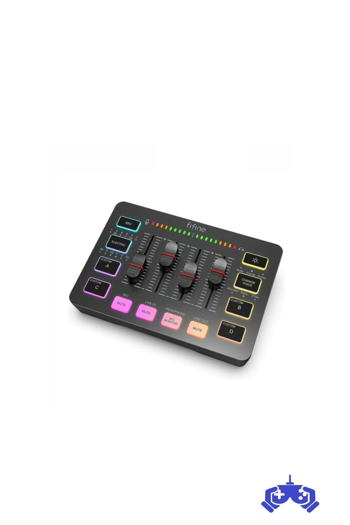 Fifine SC3 USB Stüdyo Kayıt Ses Kartı - Efektli Canlı Yayın Mikseri