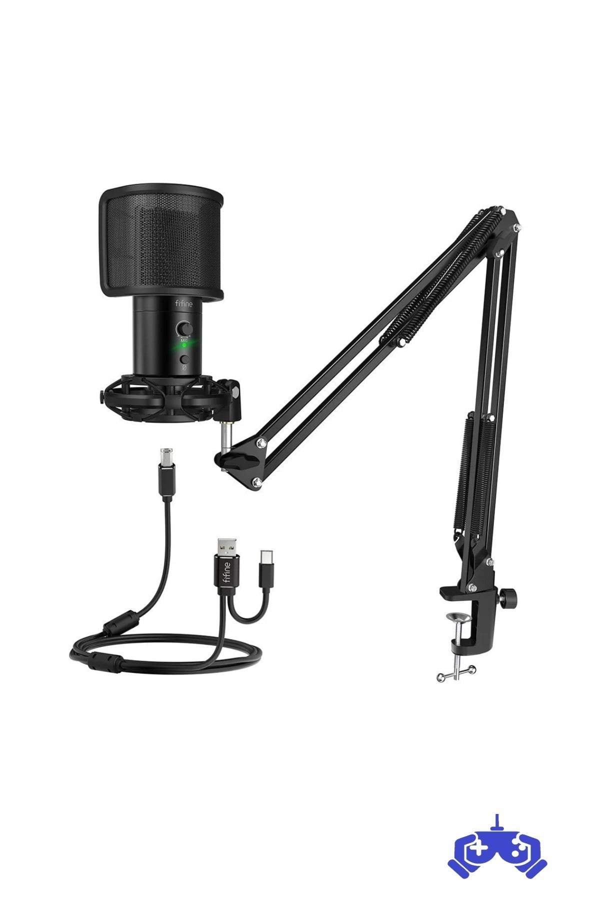 Fifine T683 USB Condenser Mikrofon Kayıt Seti Youtuber Canlı Yayın Podcast Mikrofon Kayıt Paketi