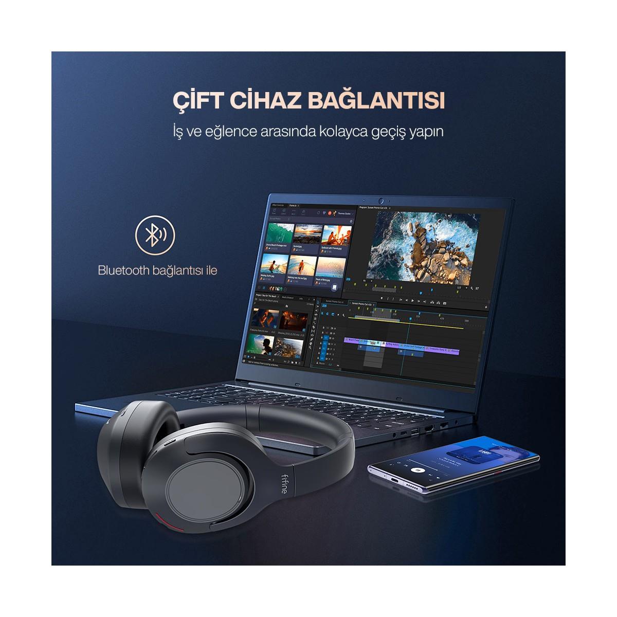 Fifine X3 Kablosuz ANC Kulak Üstü Kulaklık Bluetooth 5.3 & Mikrofon