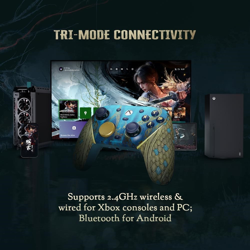 GameSir G7 Pro Wuchang Fallen Feathers Edition 3 Mod Kablosuz TMR Sticks, Hall Effect Analog Controller Xbox Series X|S, Xbox One, Android ve Windows