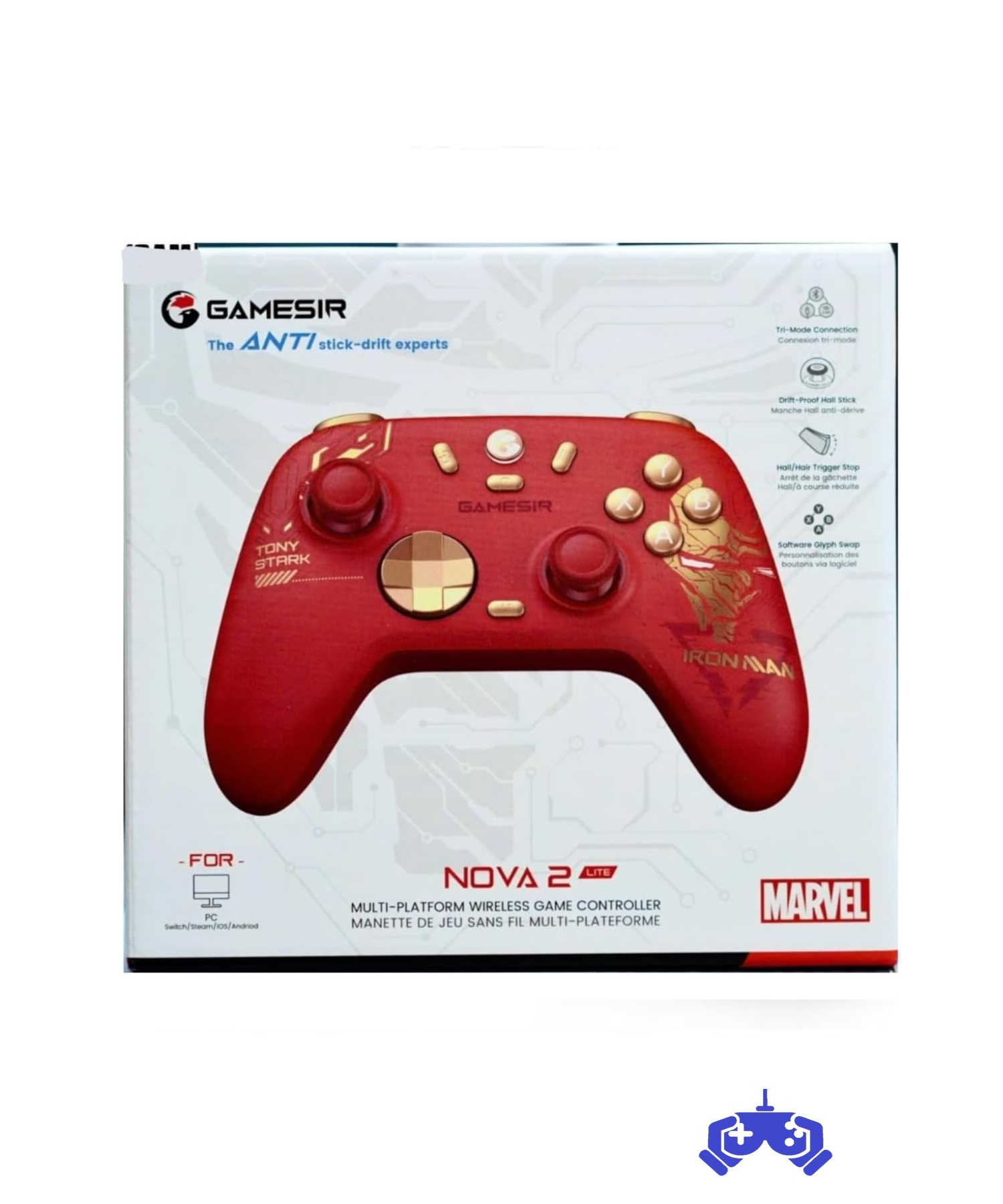 GameSir Nova 2 Lite Hall Effect 2.4g Wireless Controller Iron man Edition Switch 2, Windows PC, Android,Ios