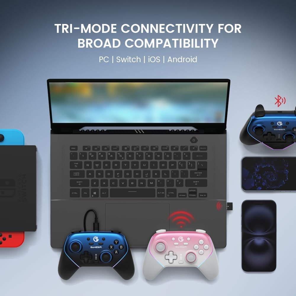 GameSir Super Nova Wireless Gaming Controller for PC/Switch/iOS/Android, Hall Effect Stick