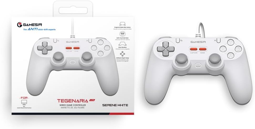 GameSir Tegenaria T3 Lite Kablolu Controller Beyaz 