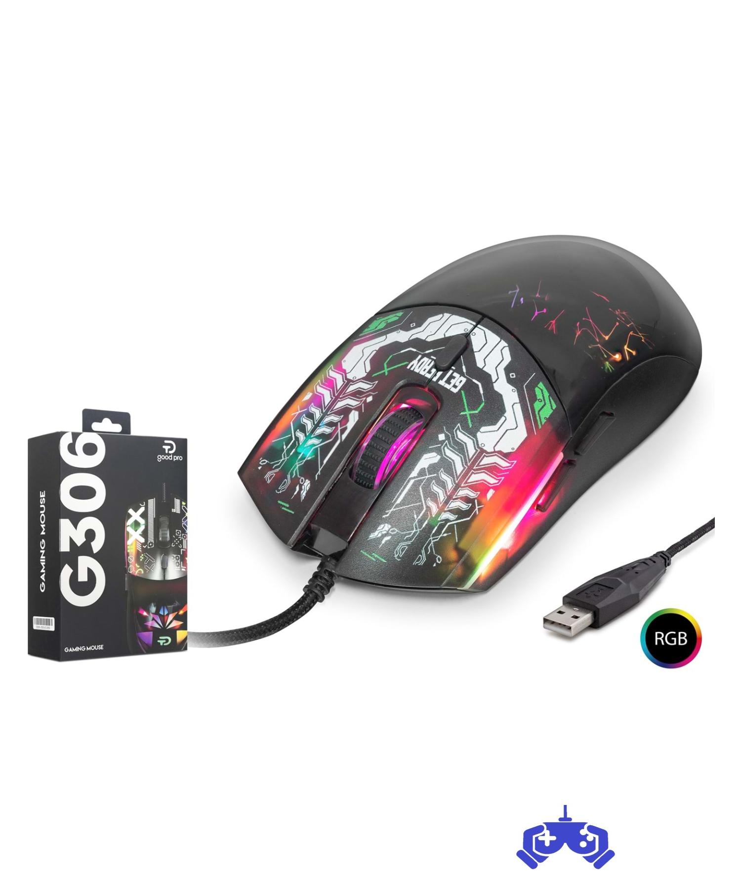 GOOD PRO G306A RGB Gaming Mouse 7200 DPI