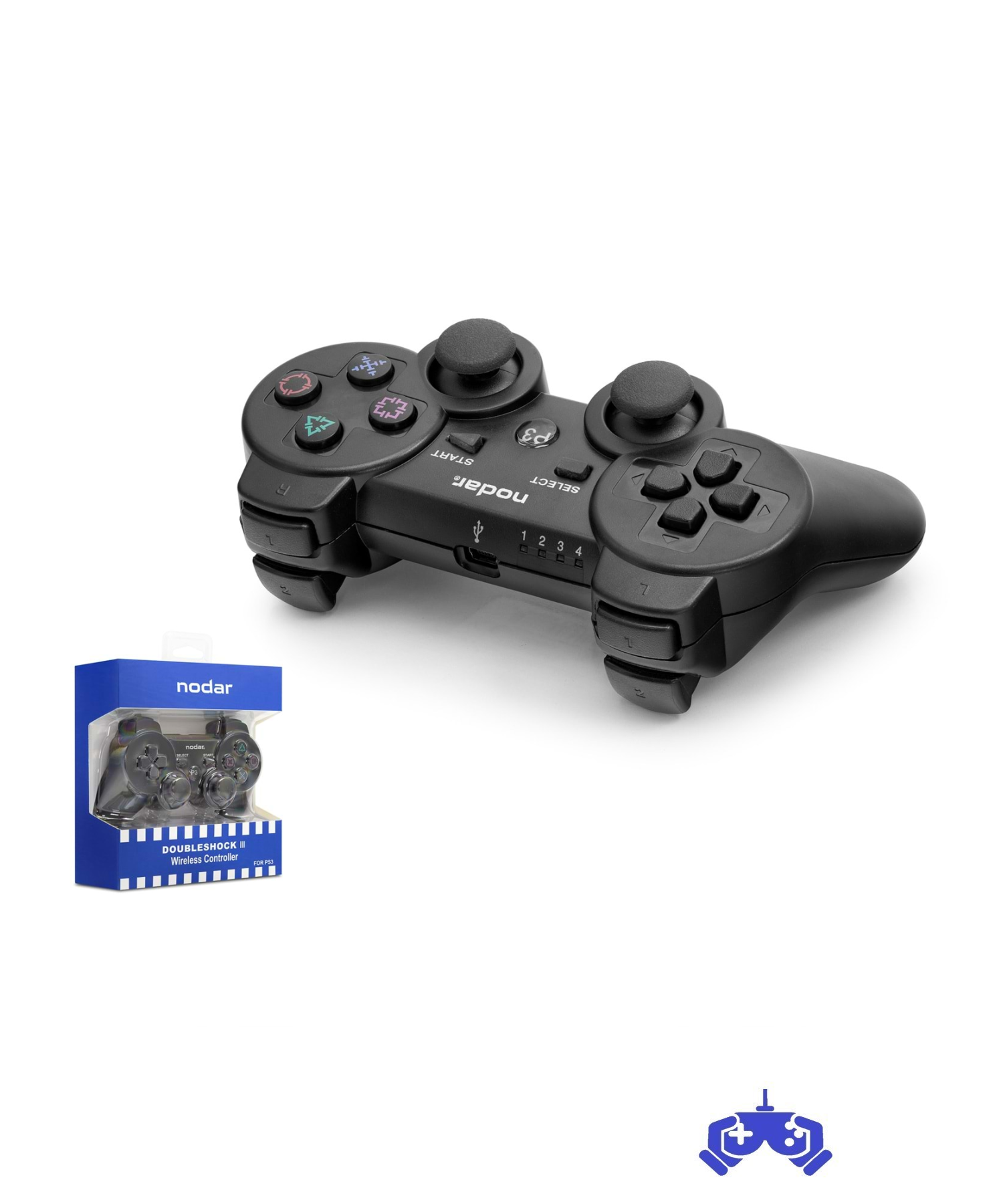 NODAR ND600 Bluetooth GamePad Oyun Kolu PS3 Uyumlu DoubleShock III Siyah