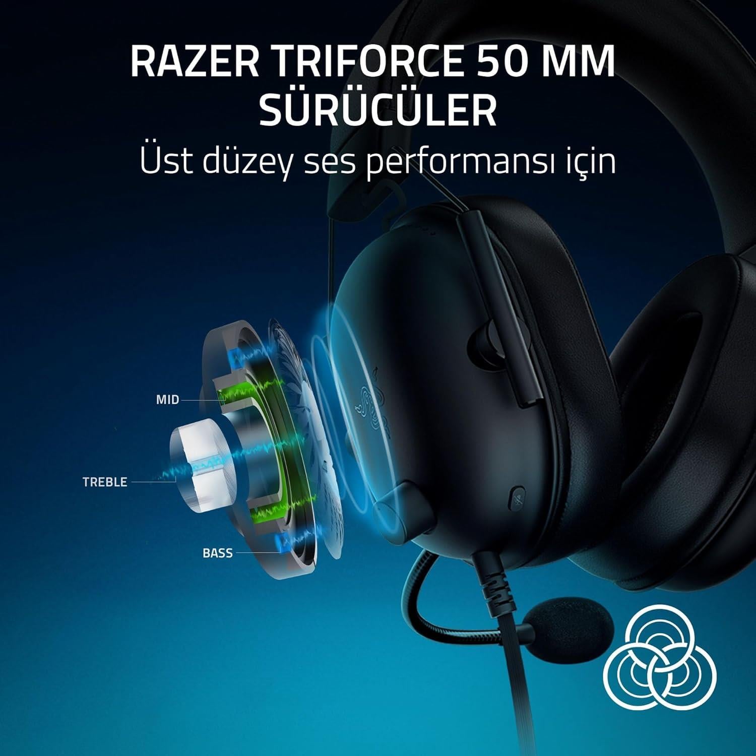 Razer Blackshark V2 X Siyah Oyuncu Yayıncı Kulaklığı