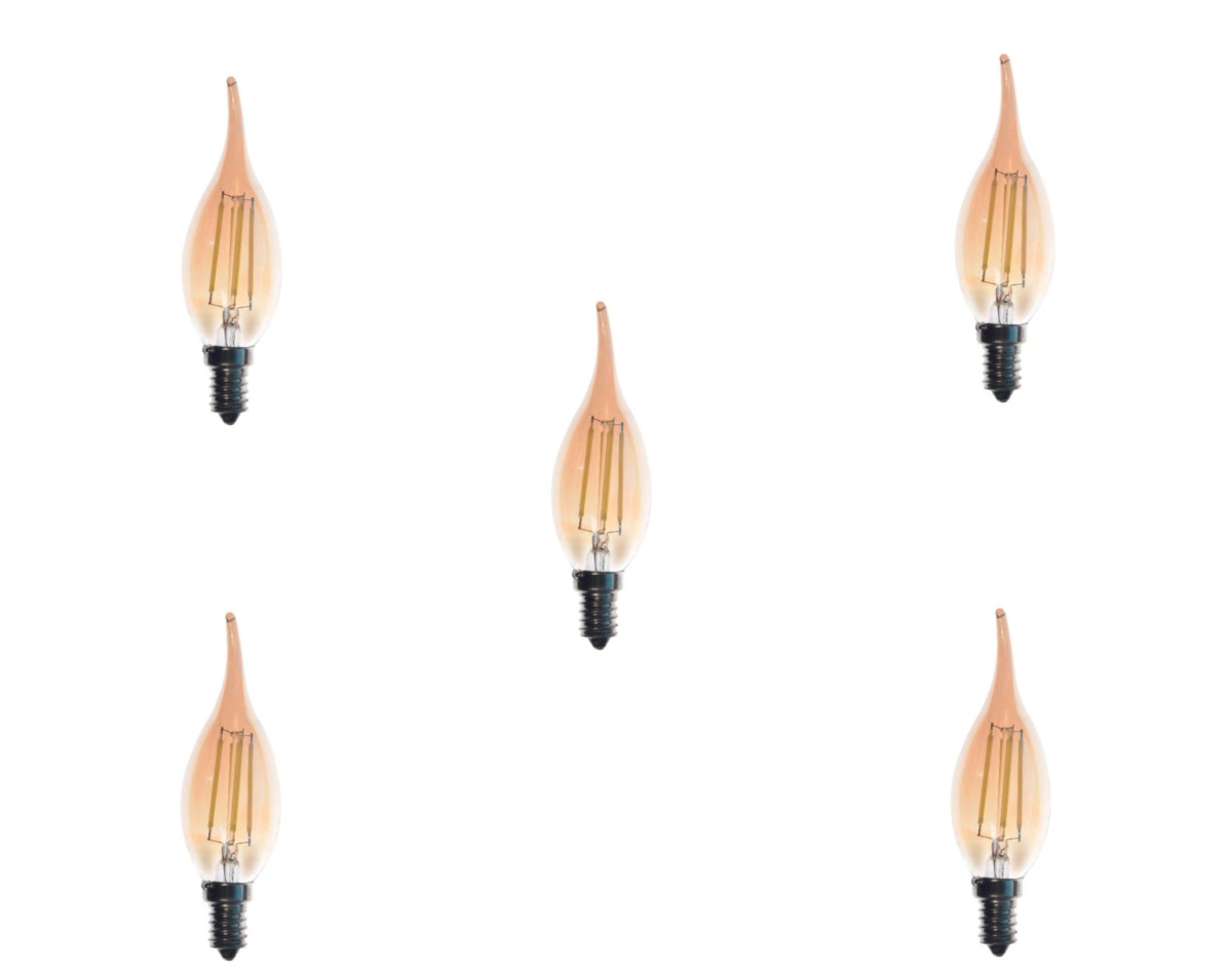 Ampuller  4 Watt E14 Kıvrık Rustik Ampul - 5 Adet