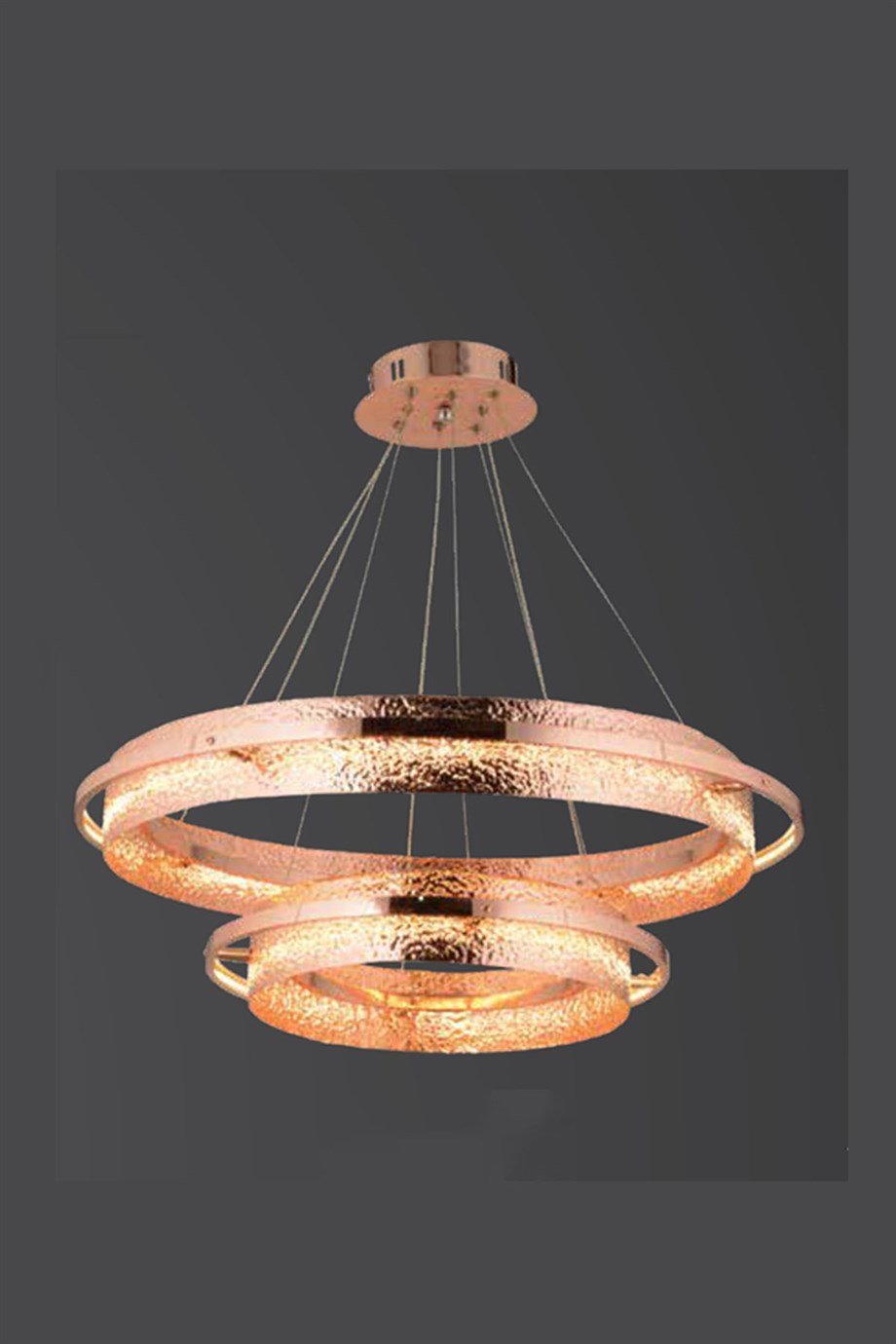 Ledli Avize  40+80'Lık Beyaz / Sarı Işık Led 2'Li Sarkıt Avize