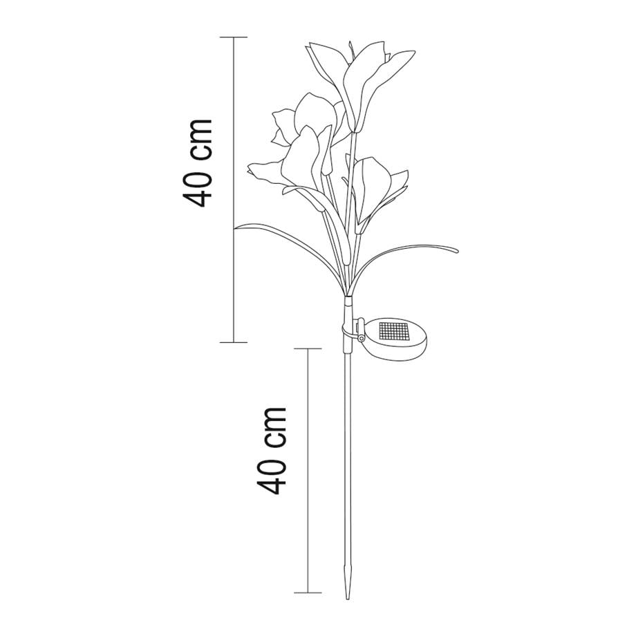 Bahçe Aydınlatma Ürünleri  4W Solar Led Işıklı Çiçek Armatür Klivya