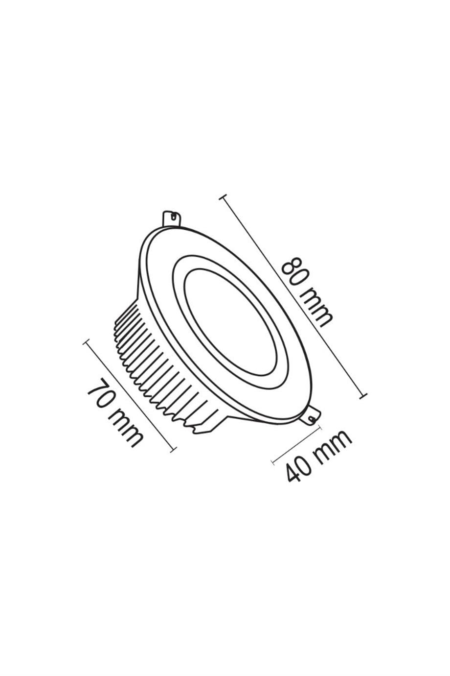 Cob Led Armatürler  5 Watt Saten Kasa COB (Döküm)