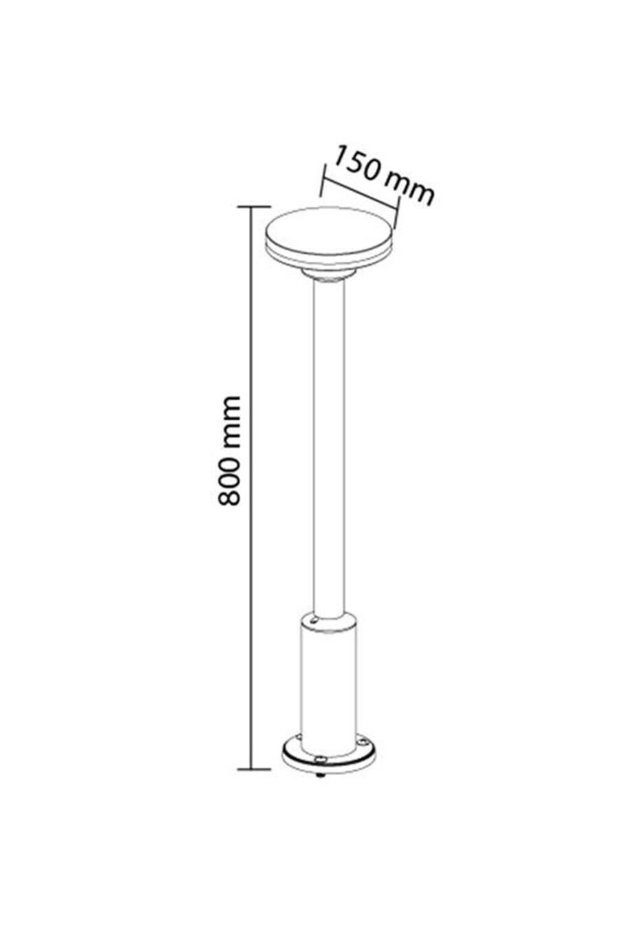 Bahçe Aydınlatmaları  Ardıç 80 cm Bolard Bahçe Armatürü