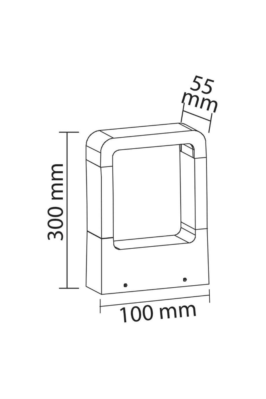  Alüminyum Bolardlar  Çam 30 cm Bolard Armatür