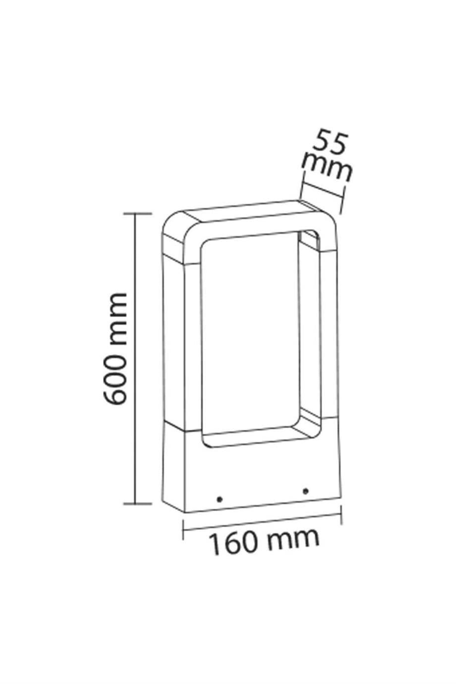  Alüminyum Bolardlar  Çınar 60 cm Bolard Armatür