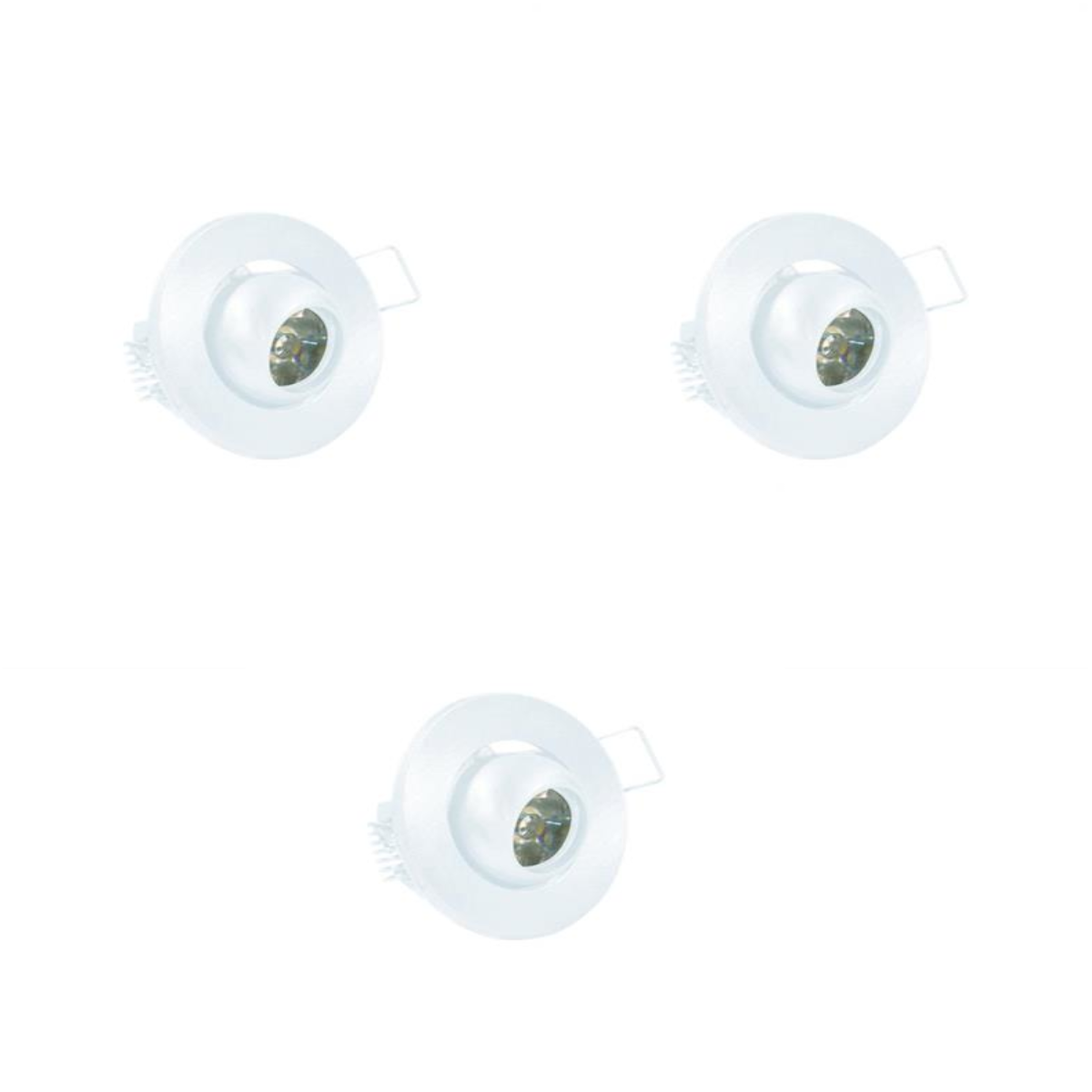 Dekoratif Mini Spotlar  Forlife 3 Watt Beyaz Kasa Manda Gözü - 3 Adet