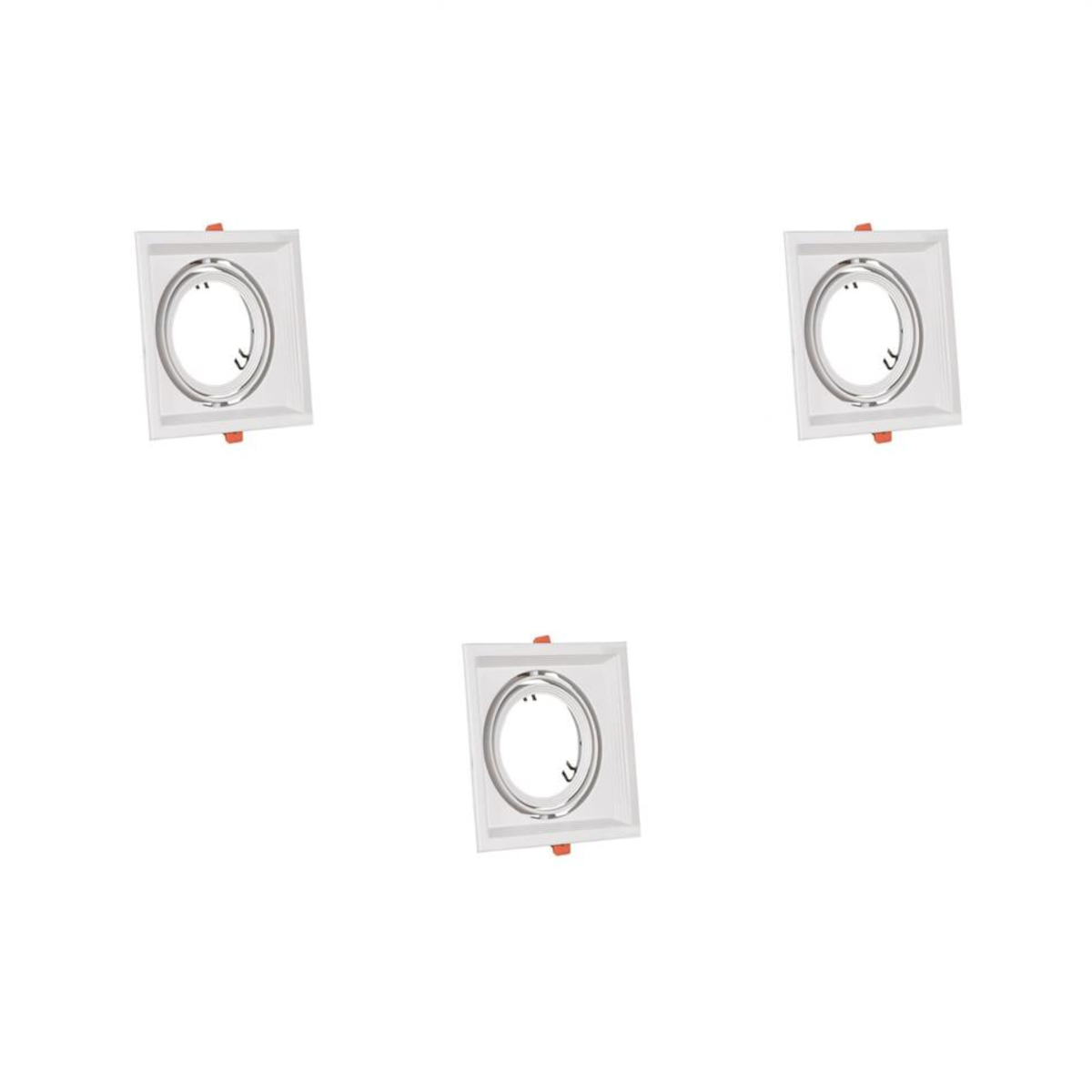 Vitrin Aydınlatma Armatürleri  Forlife AR111 Tekli Metal Beyaz Kasa - 3 Adet